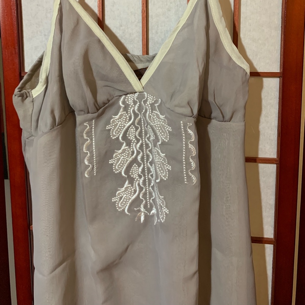 New chiffon layered tank top